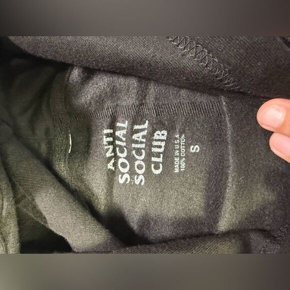 New Anti Social Social Club Super Penguin Hoodie Black ASSW420 Men's Sz S - Picture 2 of 9
